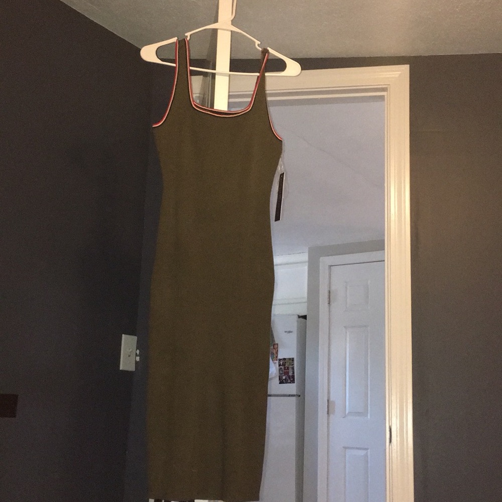 Forest green summer dress